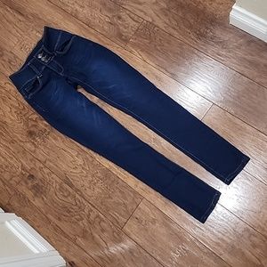 Bamboo skinny, stretch jeans, high waste, junior's size 0.